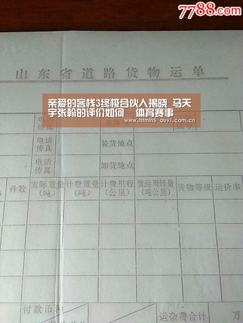 亲爱的客栈3终极合伙人揭晓 马天宇张翰的评价如何- 体育赛事(图4) 运动数据分析